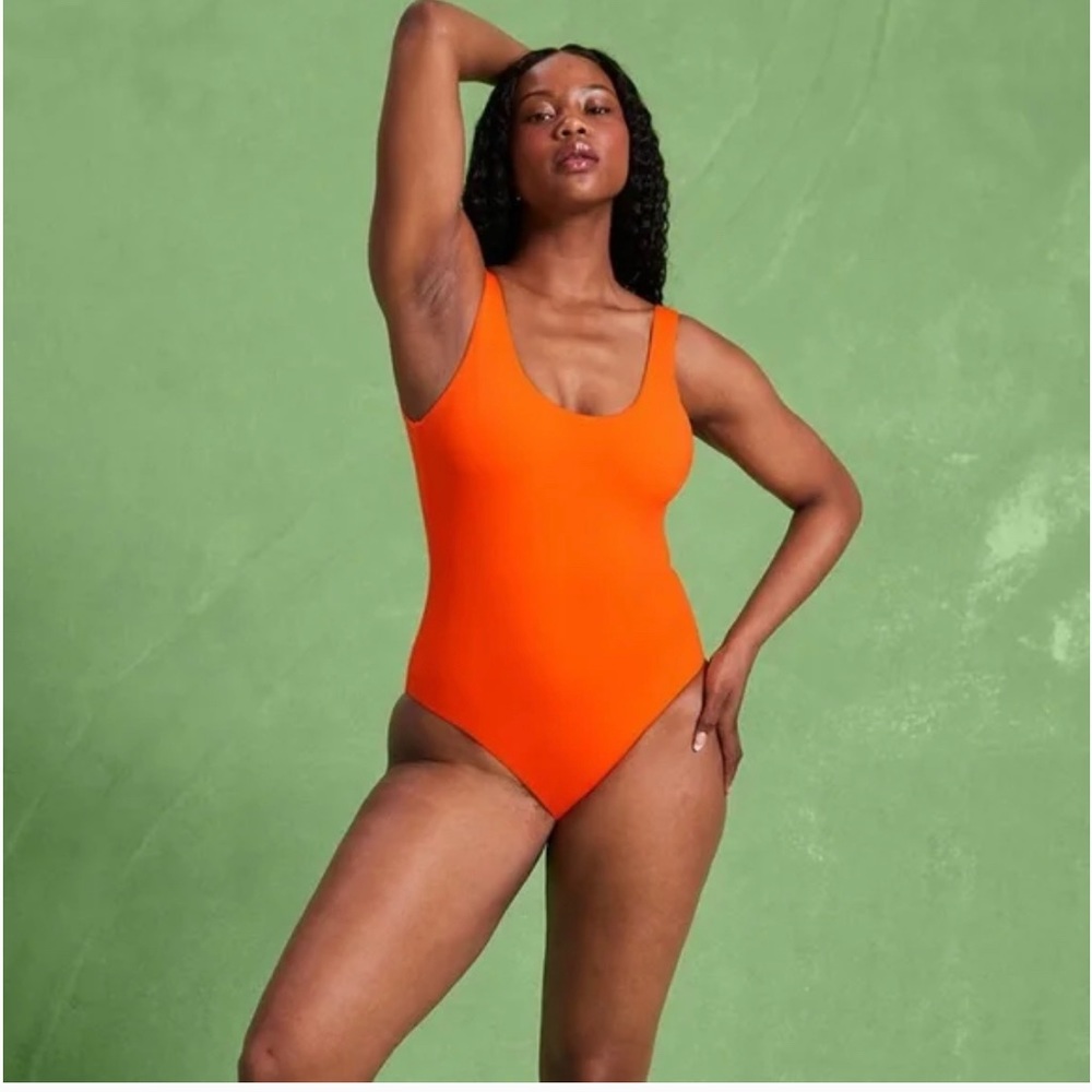 GIRLFRIEND COLLECTIVE Koi Whidbey Bright Orange One Piece Swimsuit